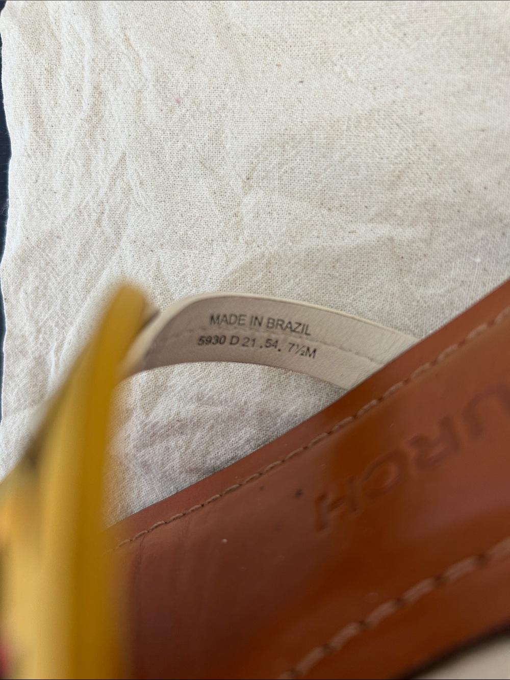 Tory Burch White and Yellow Miller Logo Thong Sandals - Picture 4 of 6
